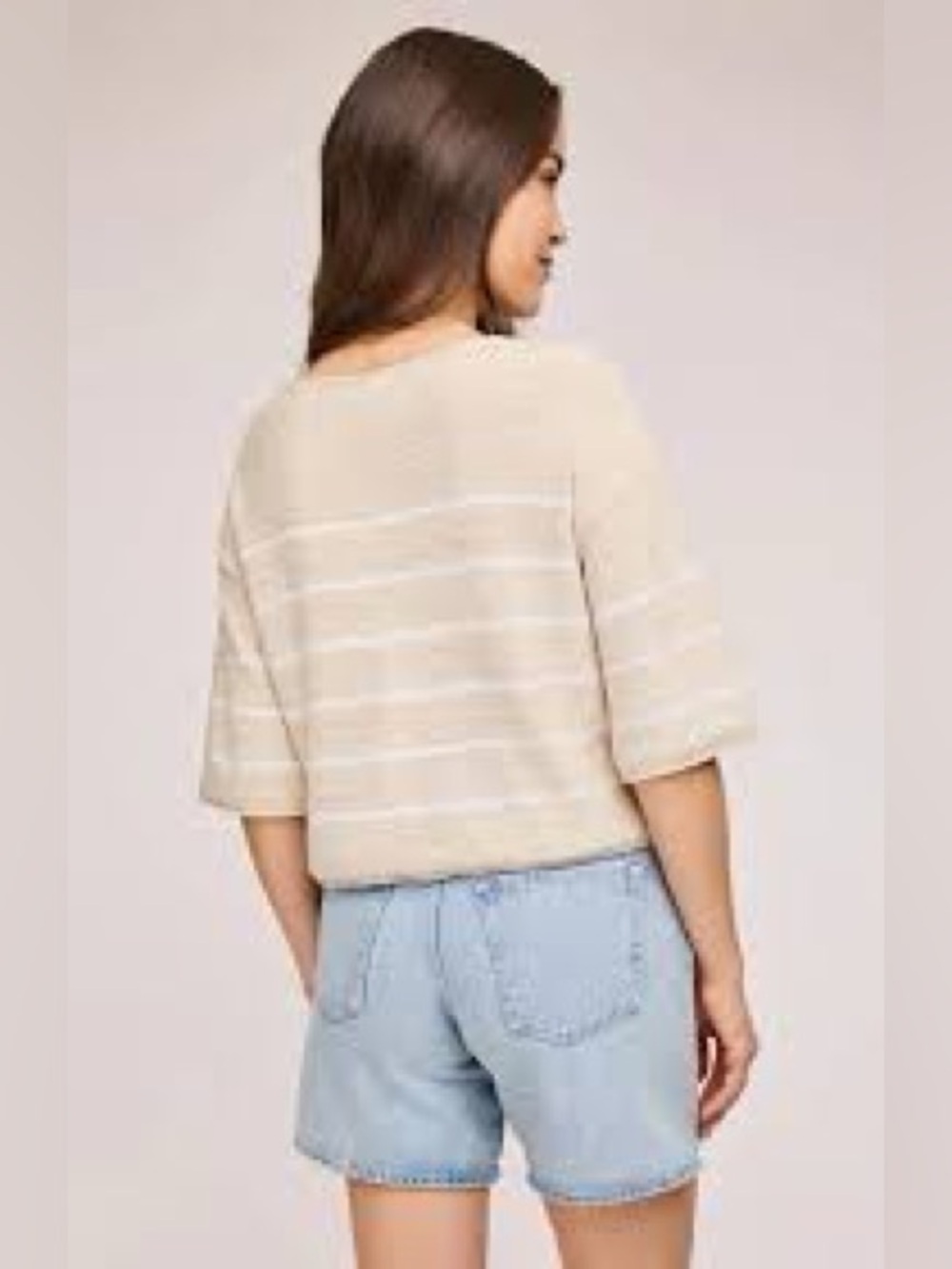 Gentle Fawn Kerrigan Sweater Color: Linen Cream/White Medium